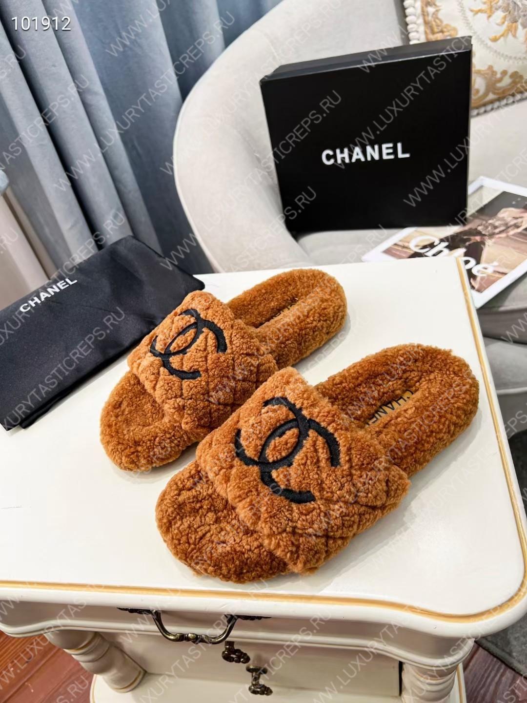 Ch*el wool mules brown g39059