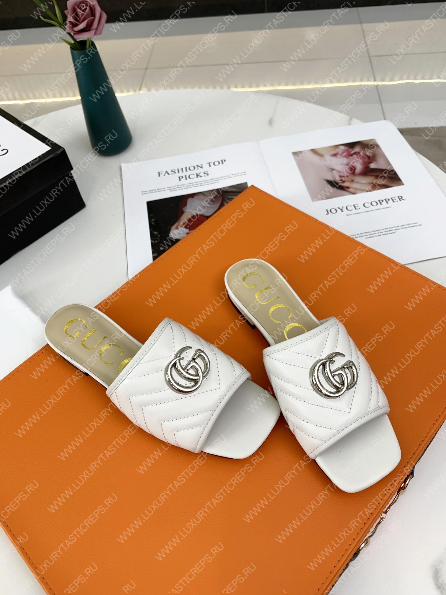 G*u*i double g rainbow mules white 15425109