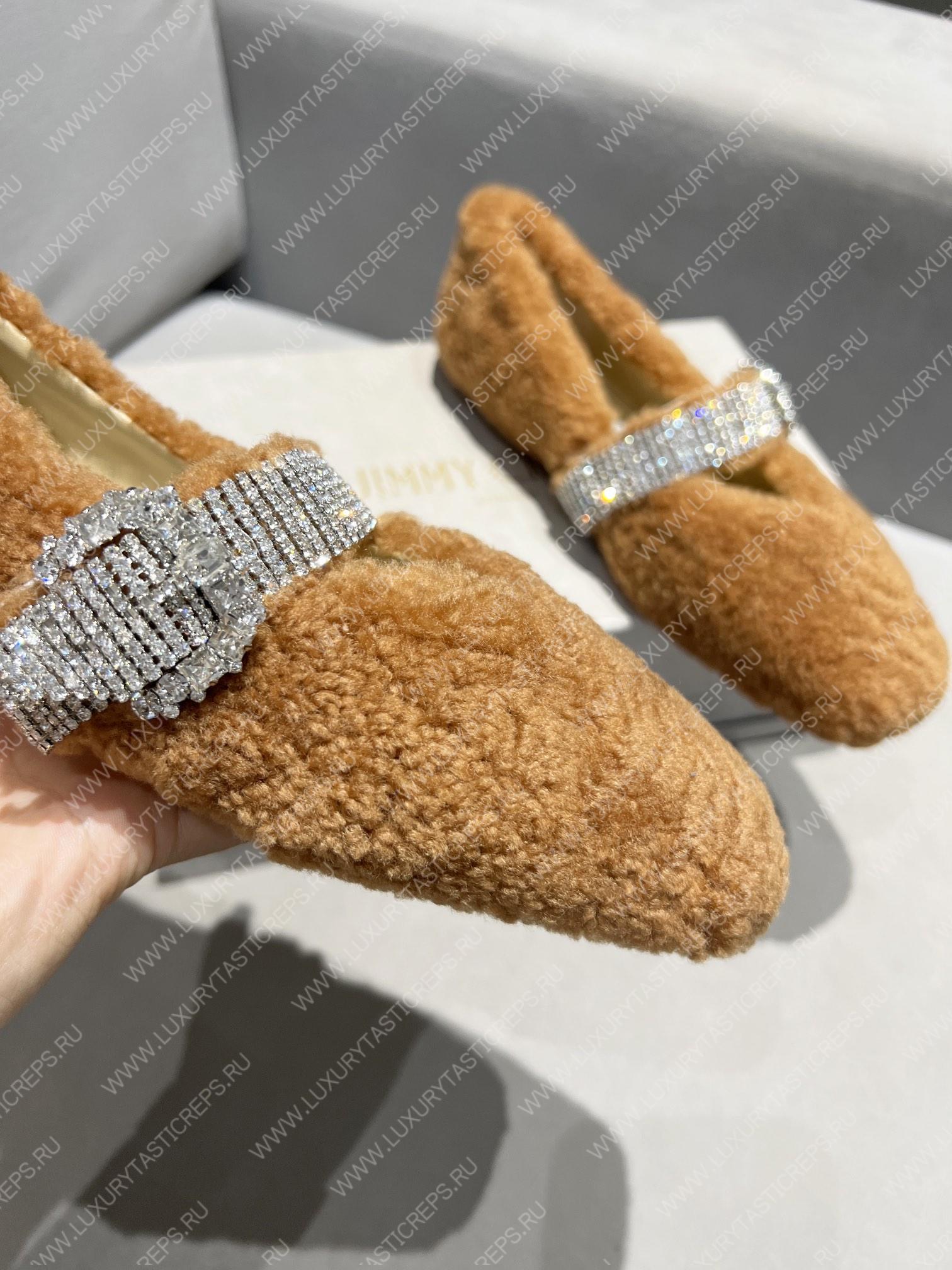 JIMMY CHOO KRISTA FLAT TEDDY AND CRYSTAL JIMM-WZ313