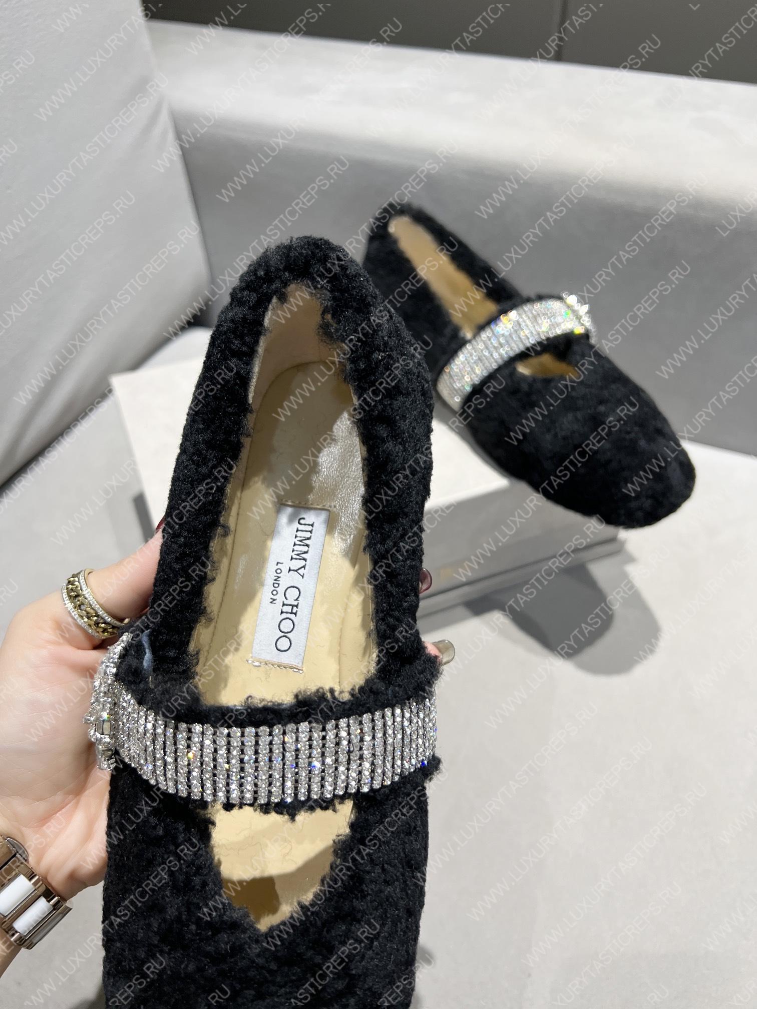 JIMMY CHOO KRISTA FLAT BLACK KRISTAFLATZVO