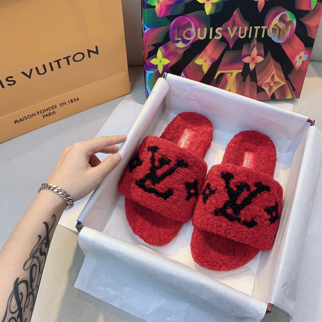 l**is V*t*n paseo flat comfort mule red/black 1a8vgh