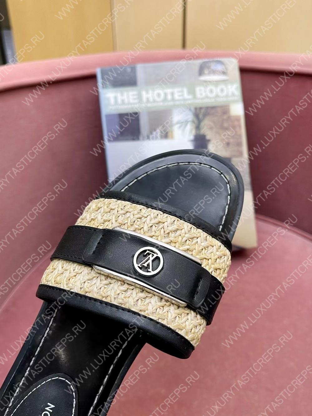 l**is V*t*n lock it flat mule black & beige 1aadiw