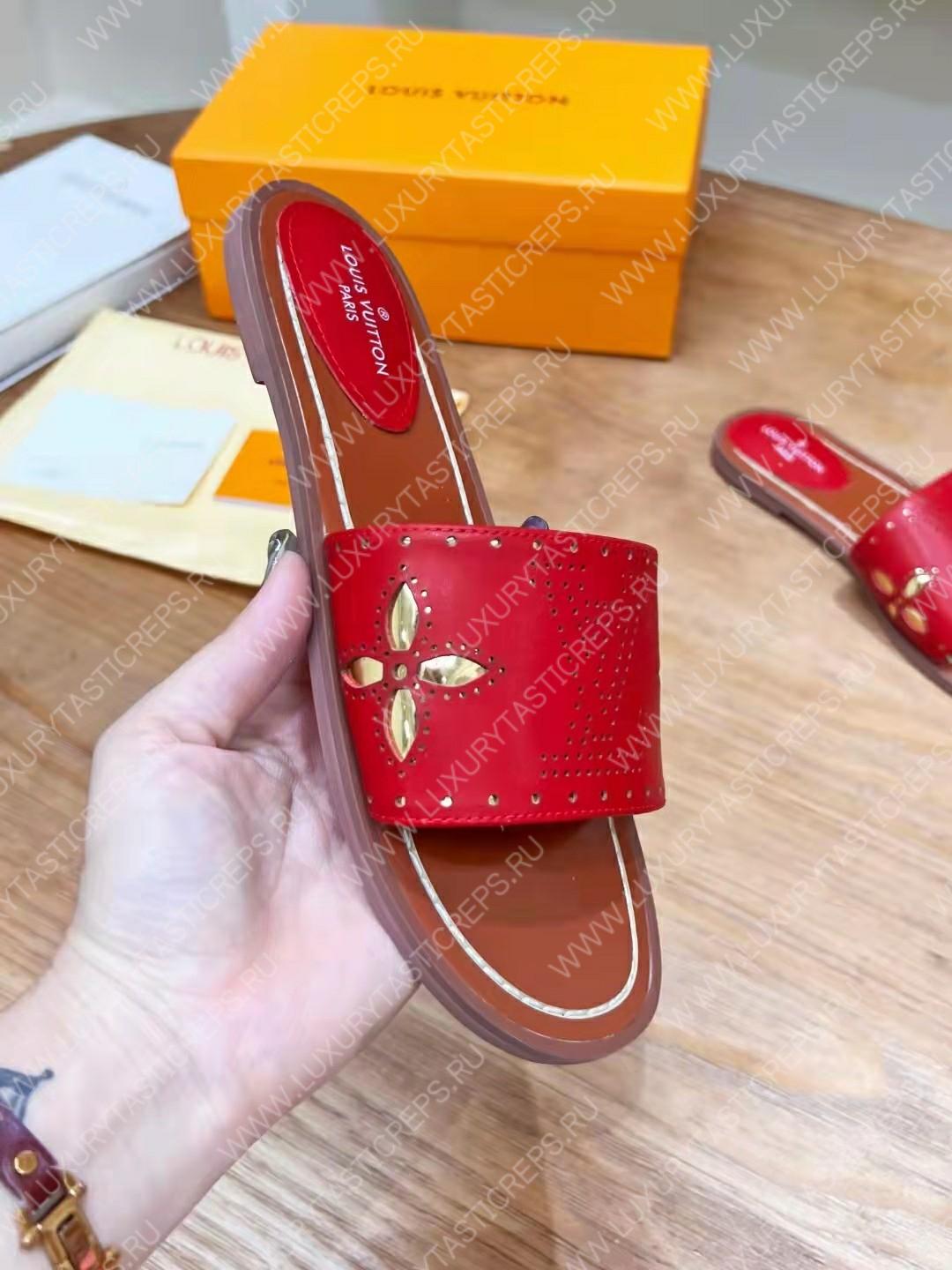 l**is V*t*n flat mule red 1aadiw