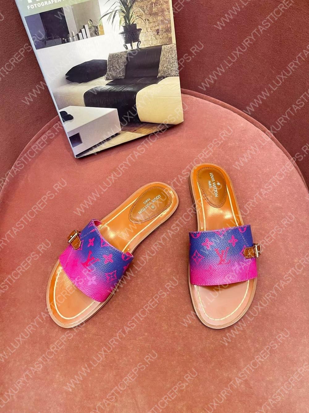 l**is V*t*n lock it flat mule purple & pink 1aa21q