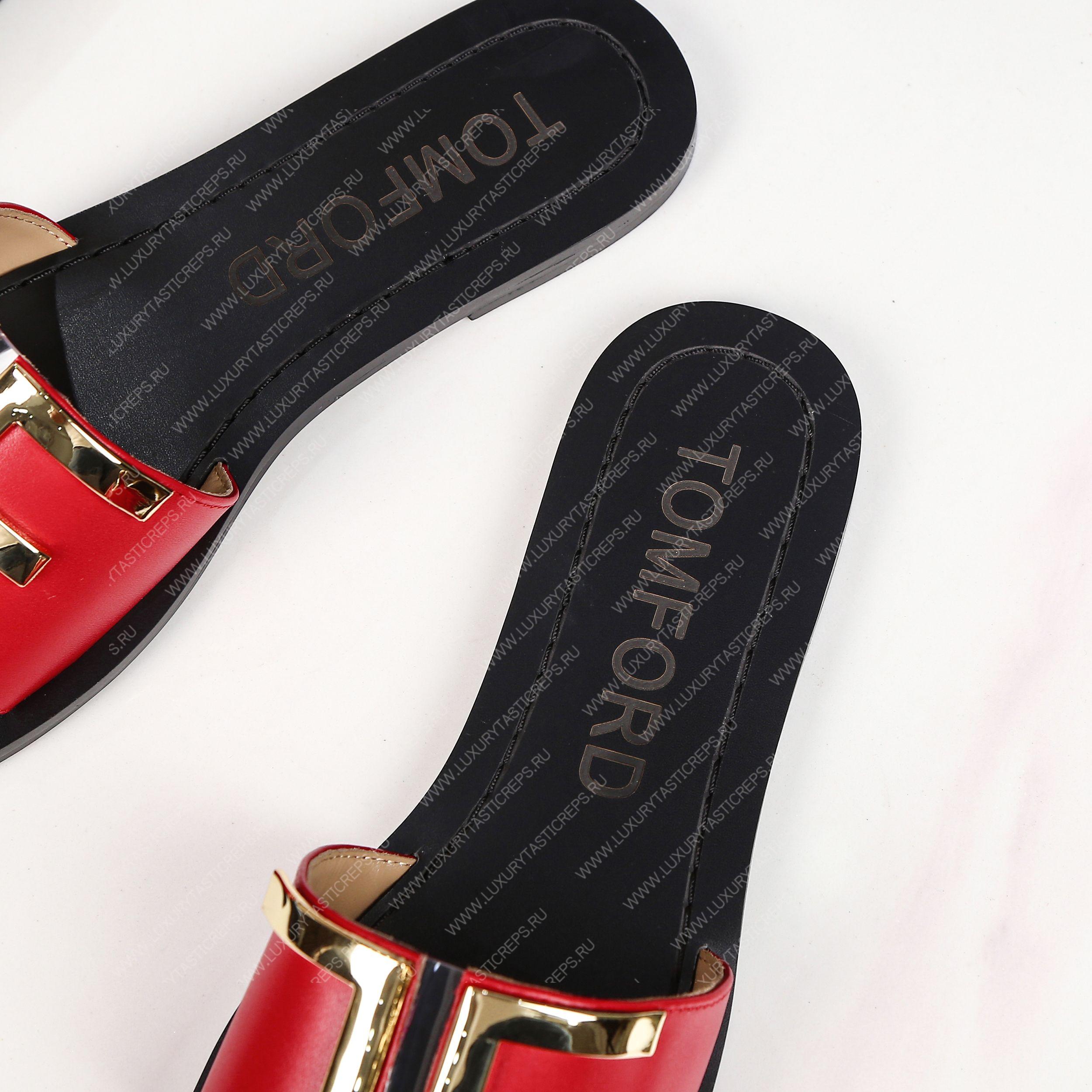 TOM FORD PLAQUE SLIDES RED W2408TVAX