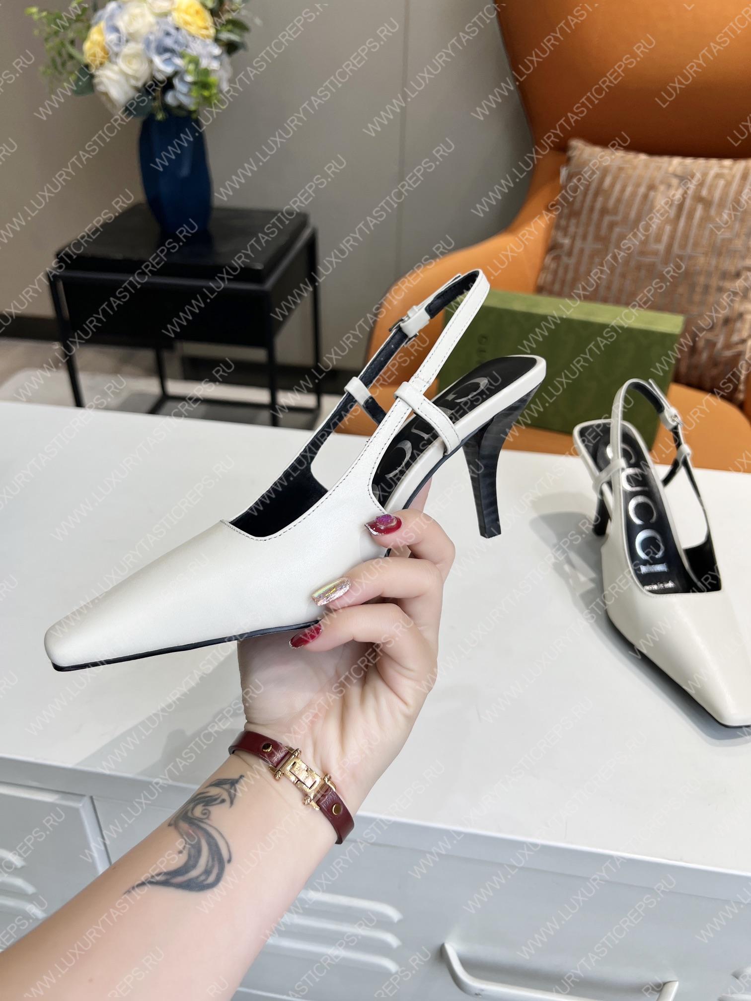 G*u*i slingback pump white 674666