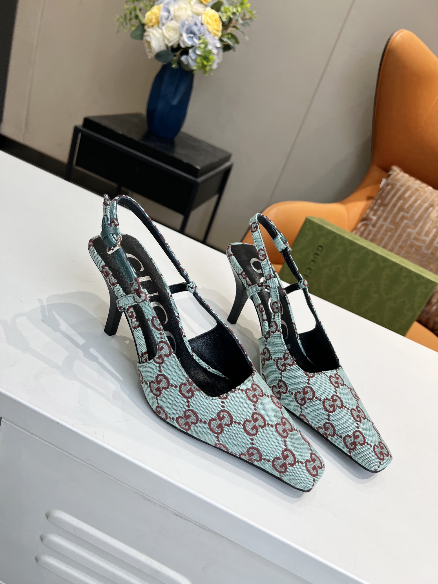 G*u*i gg slingback pump light blue 675420