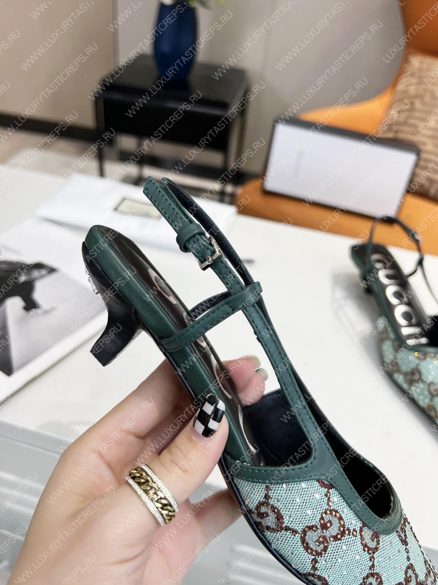 G*u*i gg slingback pump green 693210