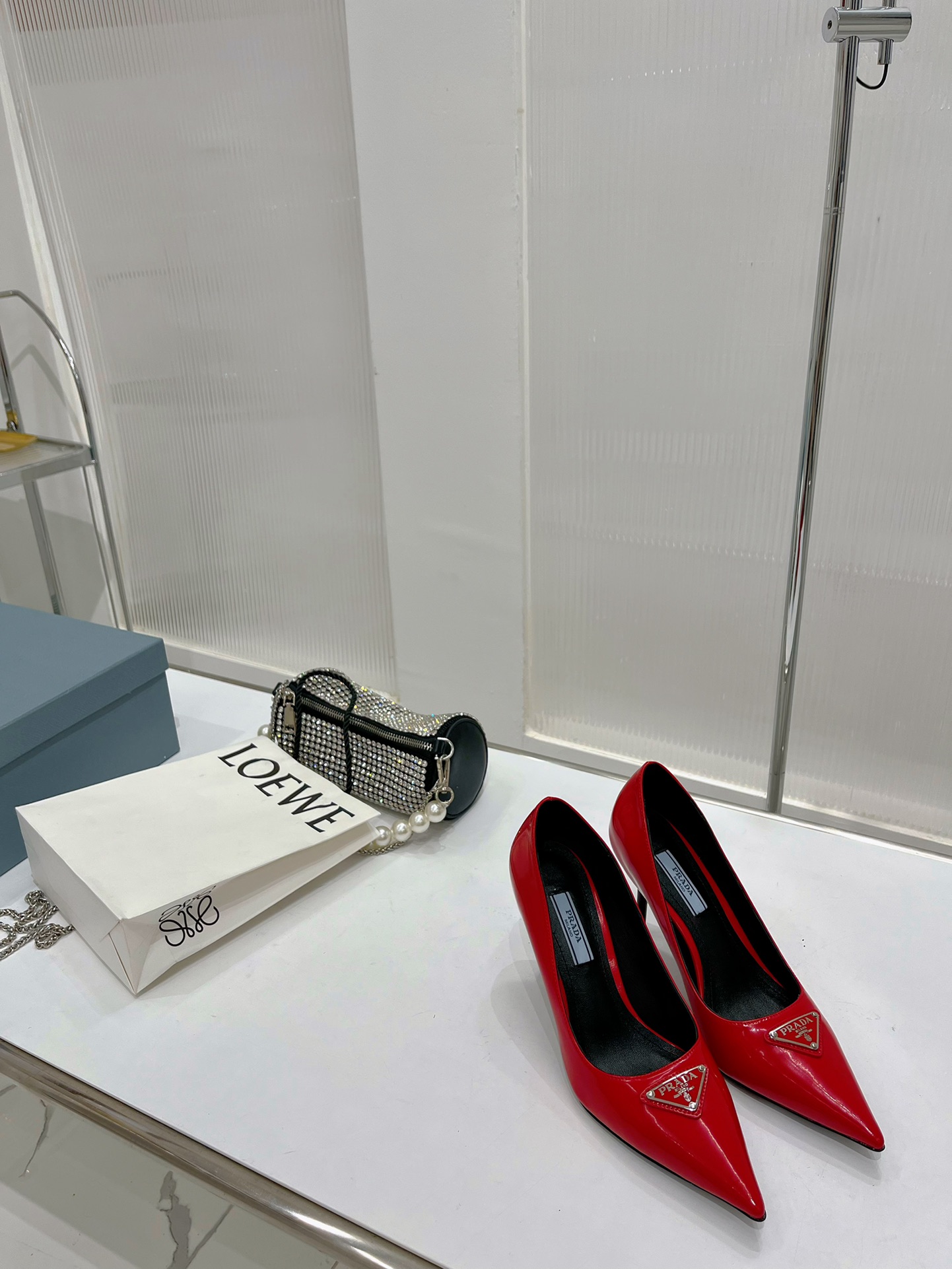 Pra*a patent leather pumps red 1i001n