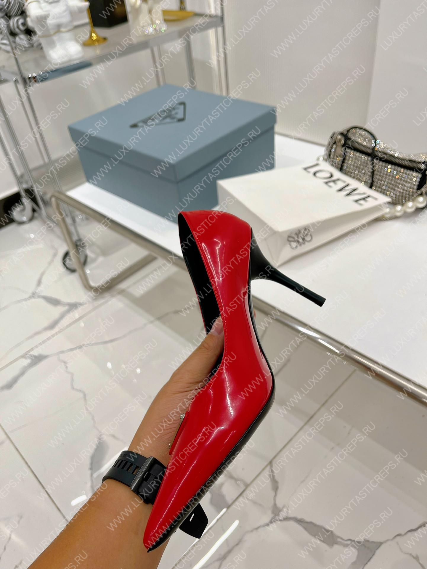 Pra*a patent leather pumps red 1i001n