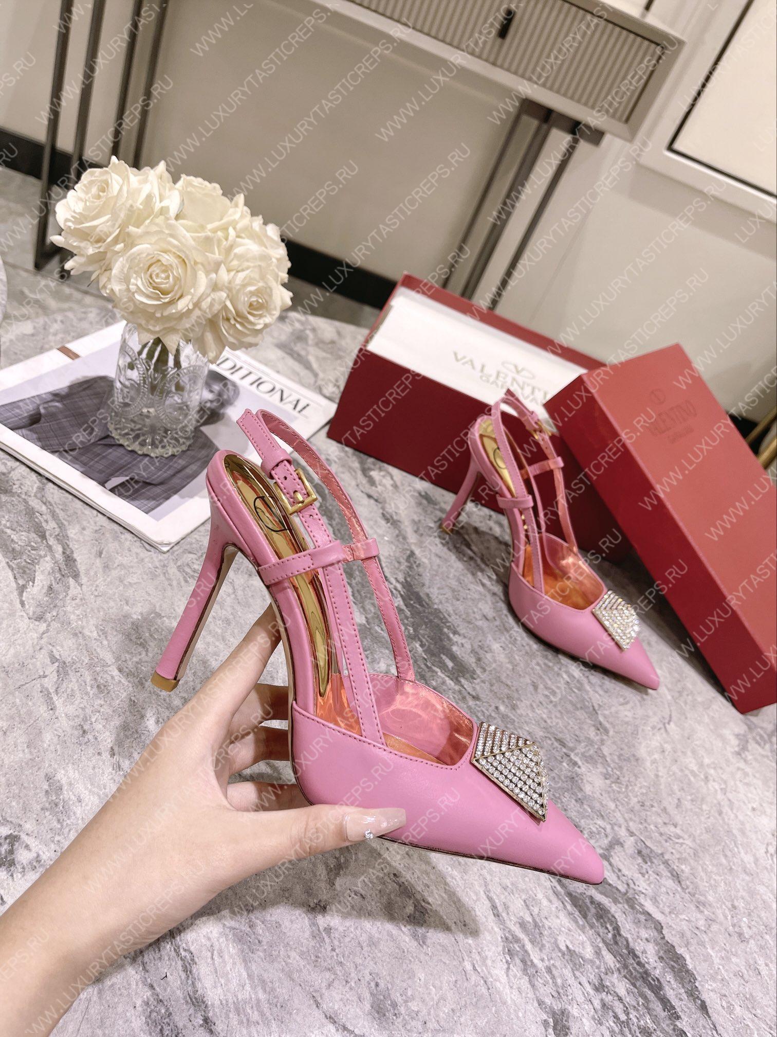 VALENTINO ONE STUD PUMP WITH CRYSTALS PINK 1W0S0FH8ENLUWQ