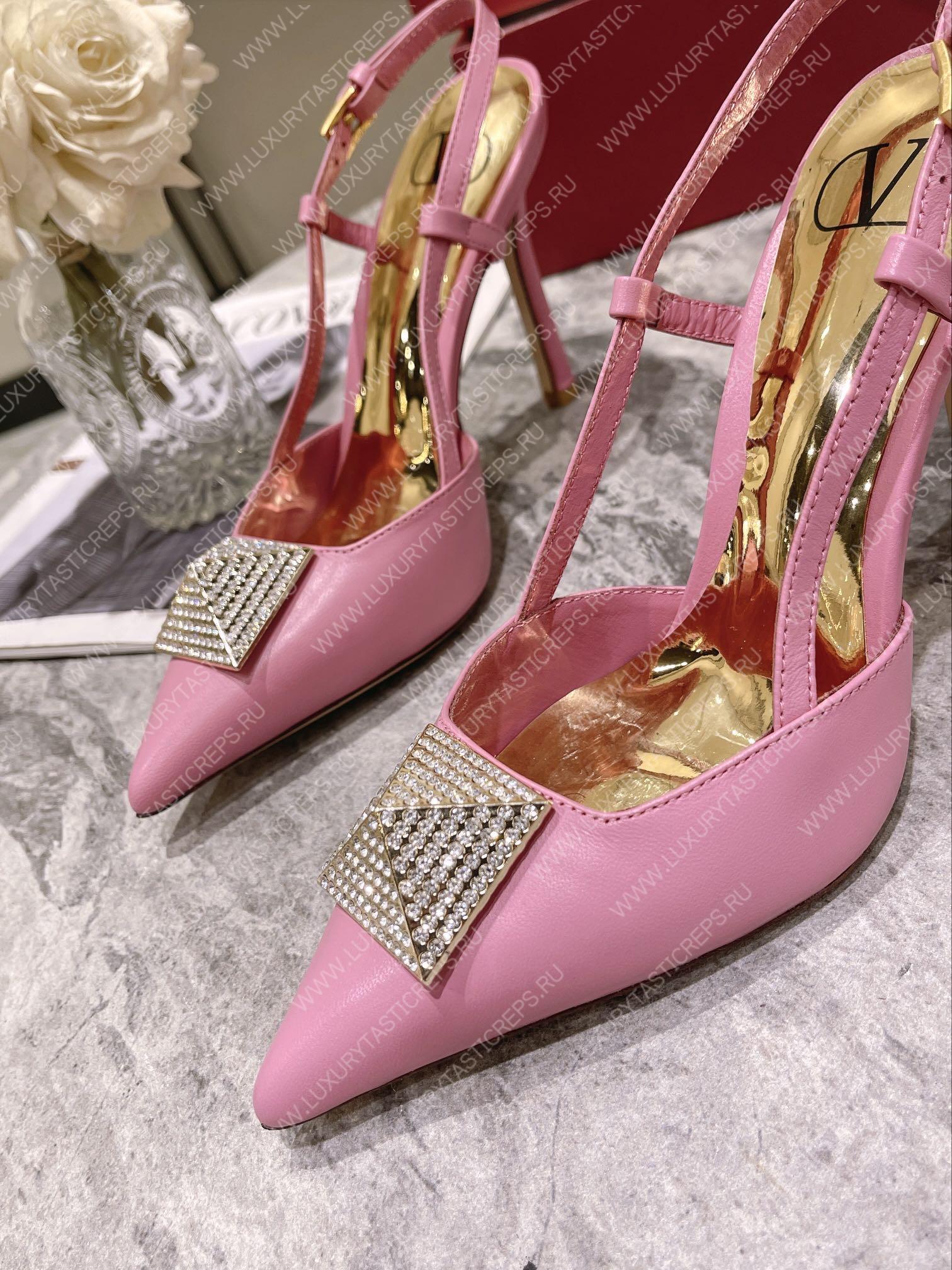 VALENTINO ONE STUD PUMP WITH CRYSTALS PINK 1W0S0FH8ENLUWQ