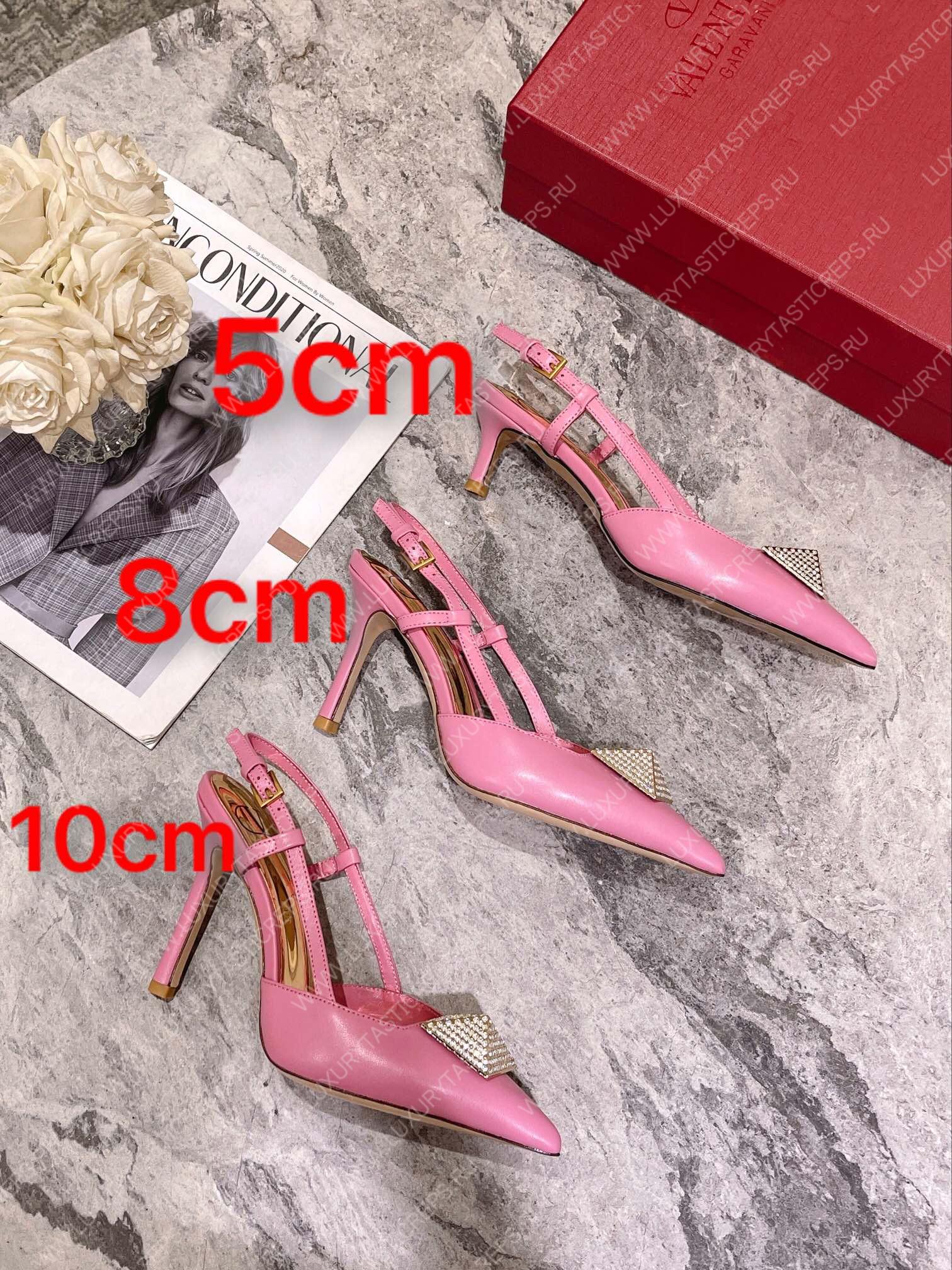 VALENTINO ONE STUD PUMP WITH CRYSTALS PINK 1W0S0FH8ENLUWQ