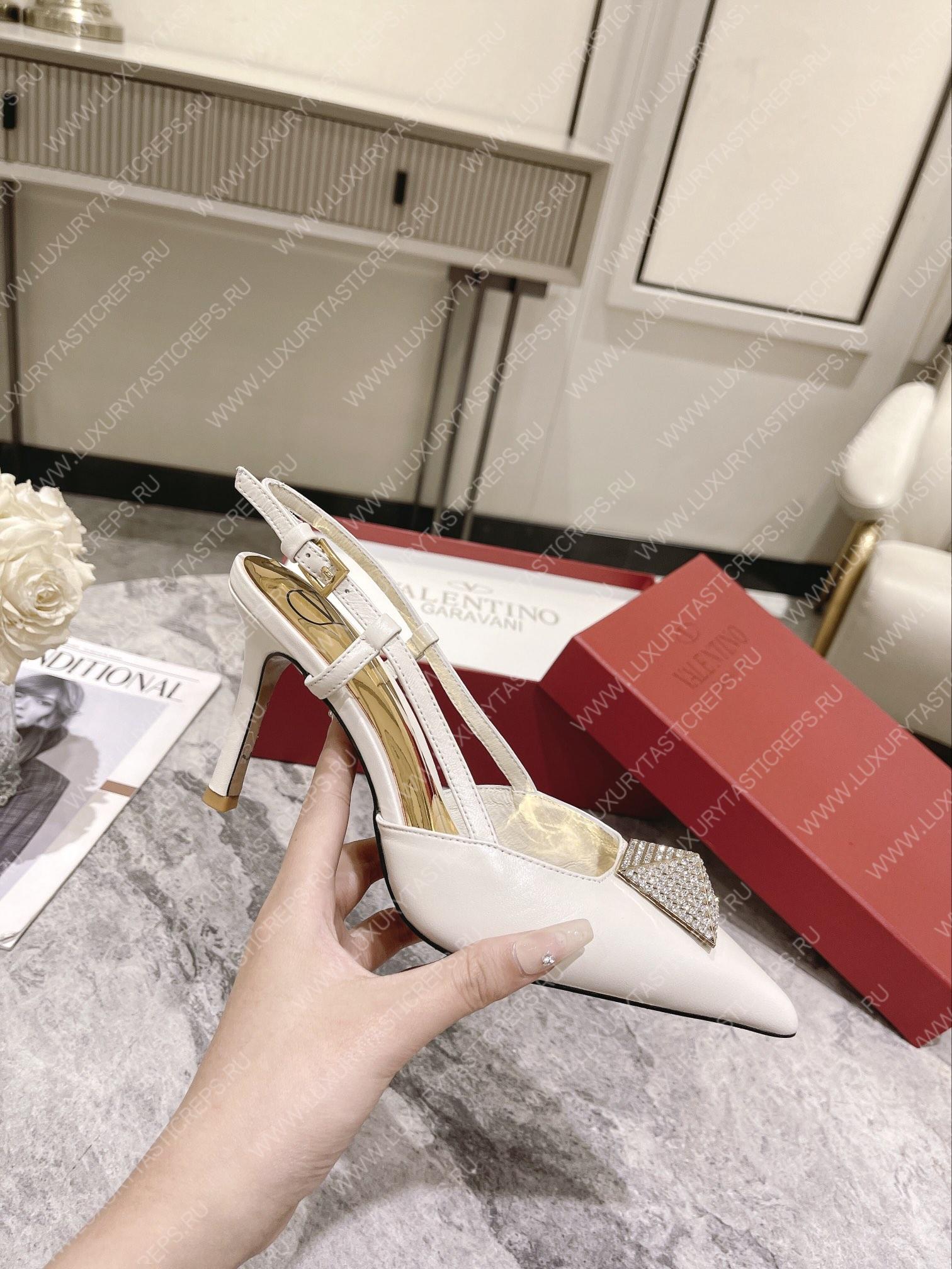 VALENTINO SLINGBACK WHITE WS0R01TMK