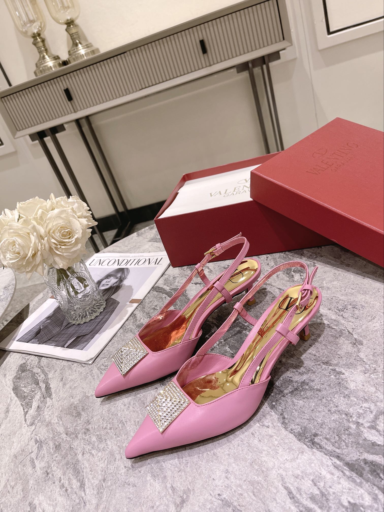 VALENTINO SLINGBACK PINK WS0R01TMK
