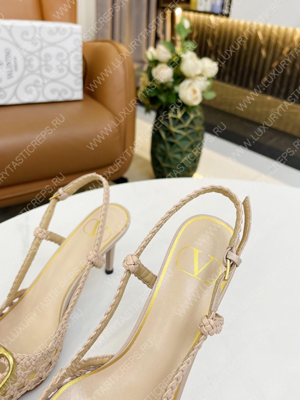 VALENTINO VLOGO SIGNATURE SLINGBACK PUMP POWDER ROSE 2W2S0R01TMK