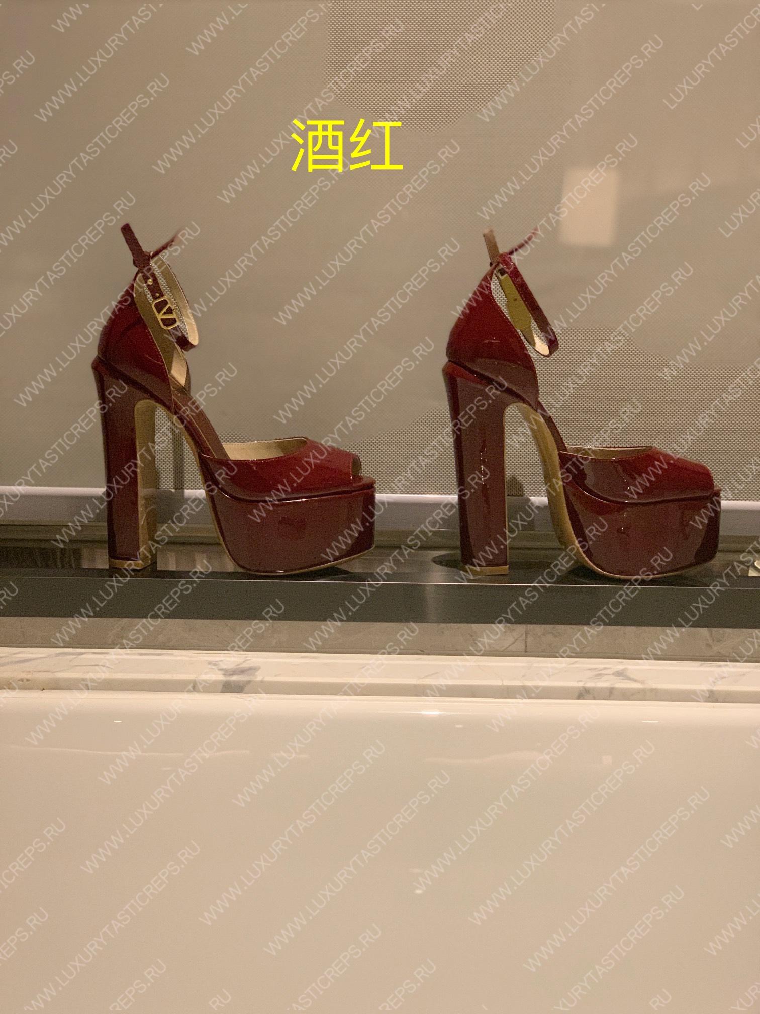 VALENTINO TAN-GO PLATFORM SANDAL VINE RED 1W2S0FE0VNE_I16