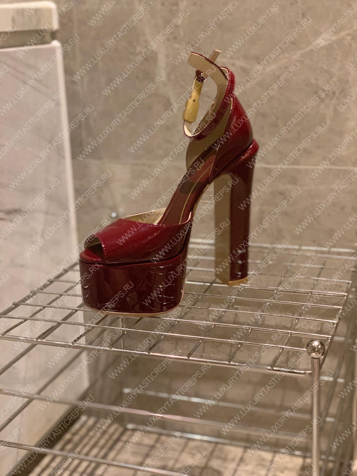 VALENTINO TAN-GO PLATFORM SANDAL VINE RED 1W2S0FE0VNE_I16