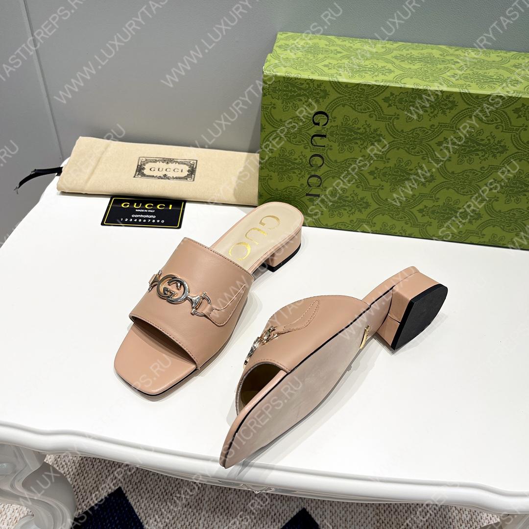 G*u*i interlocking g sandal nude 694451