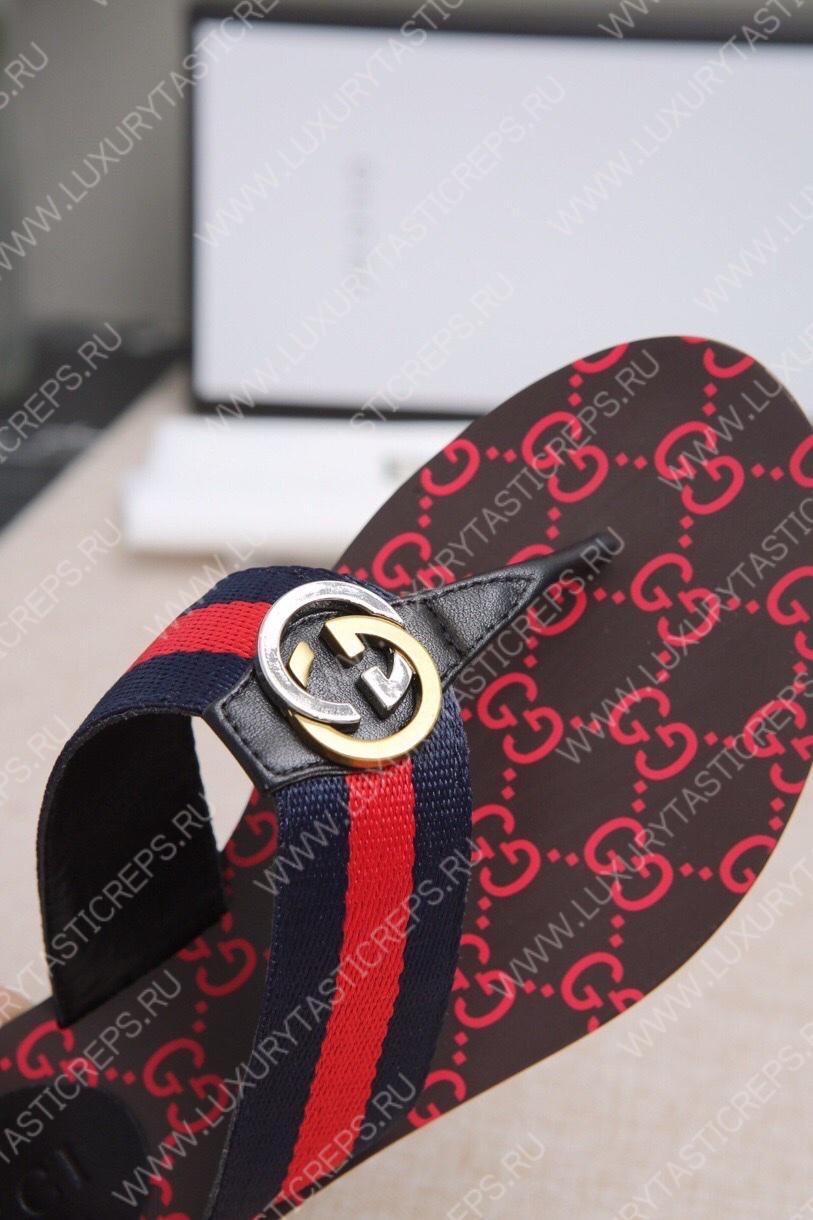 G*u*i gg web sandals black kaki/red 612138