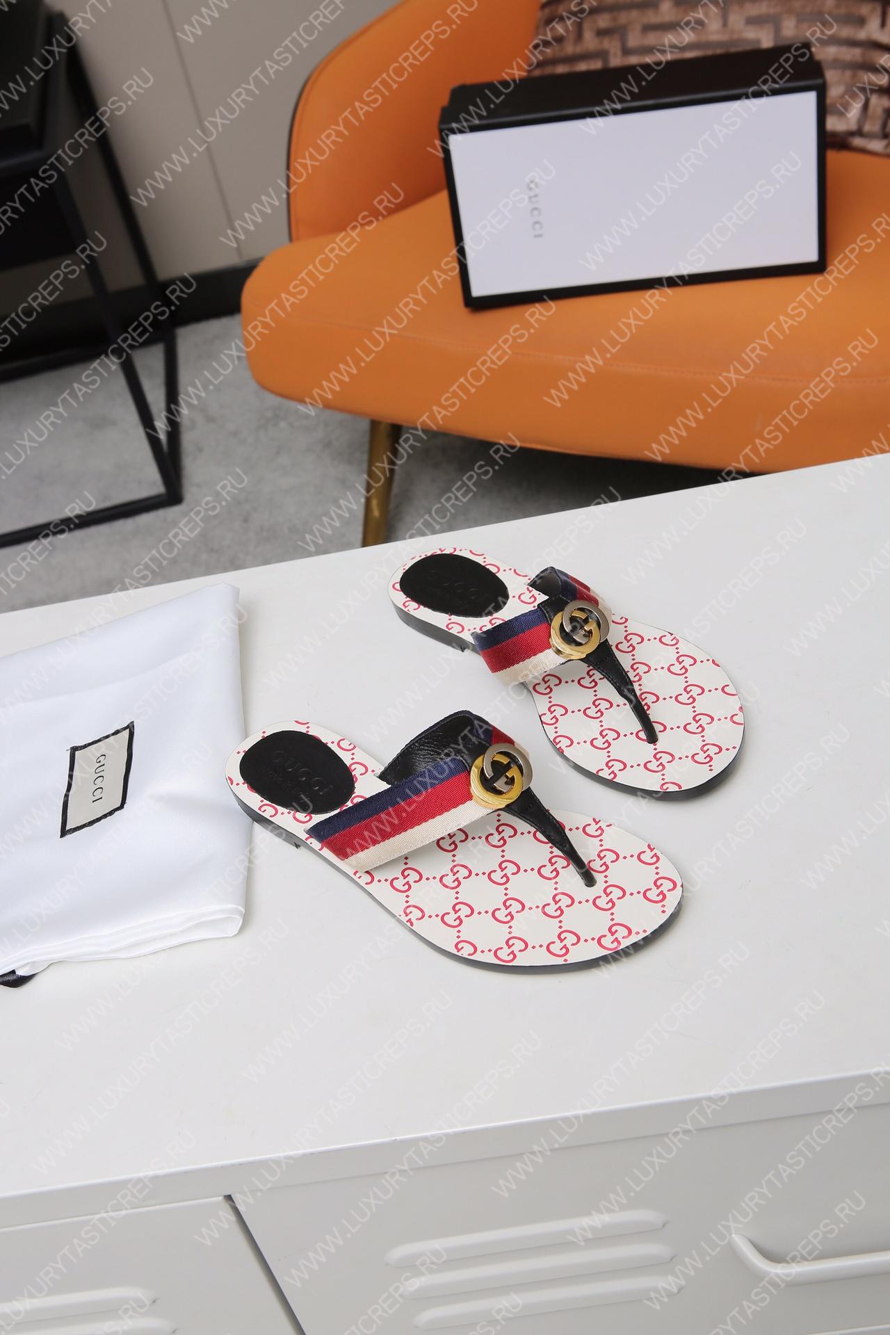 G*u*i gg web sandals blue/red/white 612138