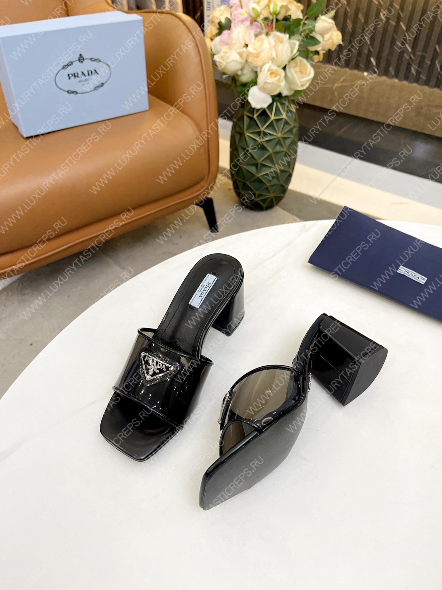 Pra*a plexiglas and patent leather black 1xx666