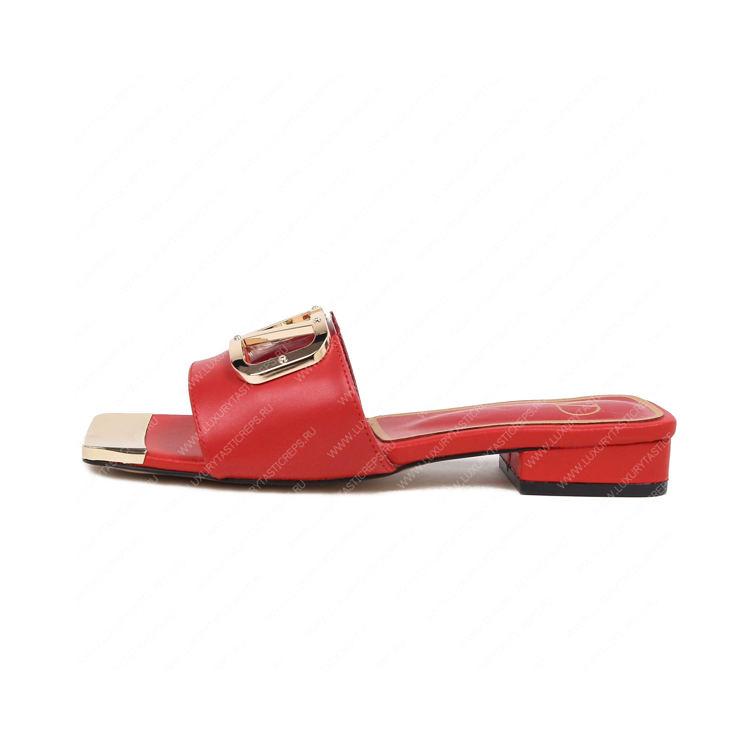 VALENTINO VLOGO SIGNATURE SLIDE SANDAL RED ZW2S0M21HWS0CR