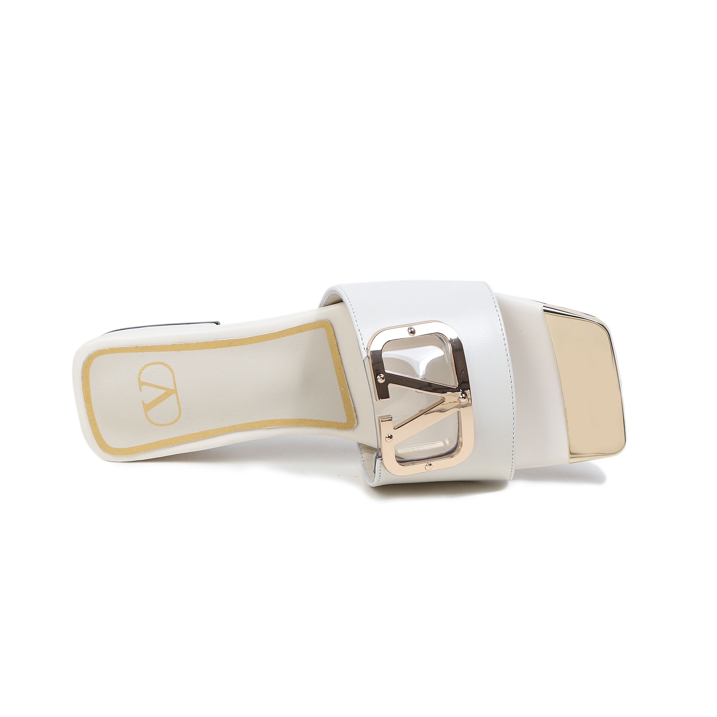 VALENTINO VLOGO SIGNATURE SLIDE SANDAL WHITE ZW2S0M21HWS0CR