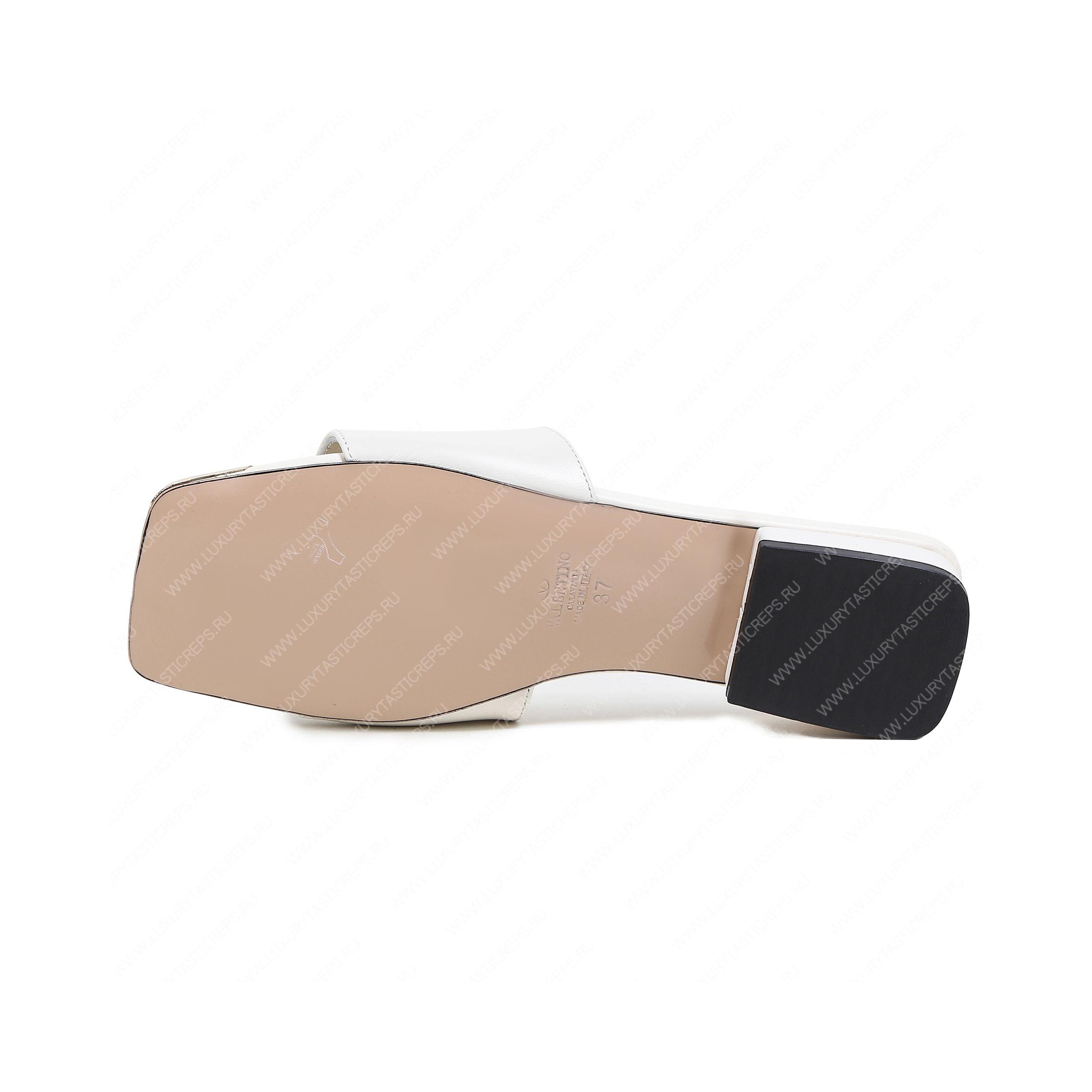 VALENTINO VLOGO SIGNATURE SLIDE SANDAL WHITE ZW2S0M21HWS0CR