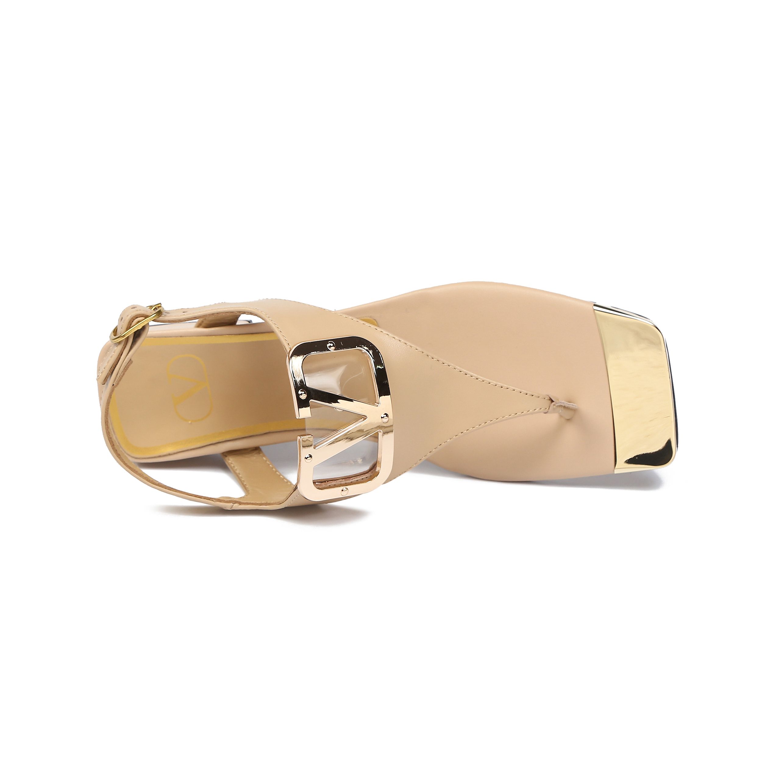 VALENTINO VLOGO SIGNATURE FLAT THONG SANDAL BEIGE WS0EA7RZR_HG5