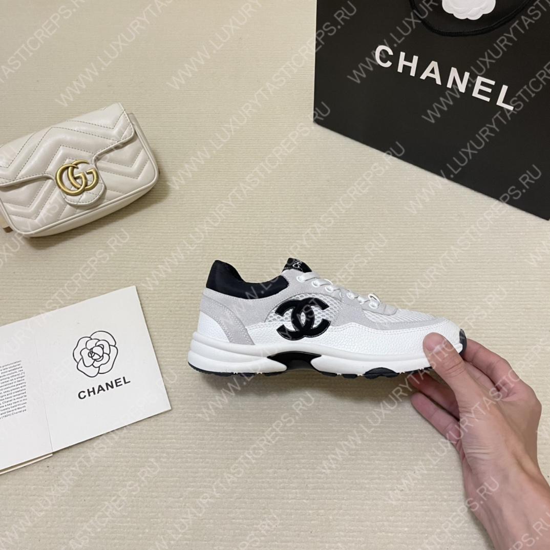 Ch*el sneakers white and light grey g38299