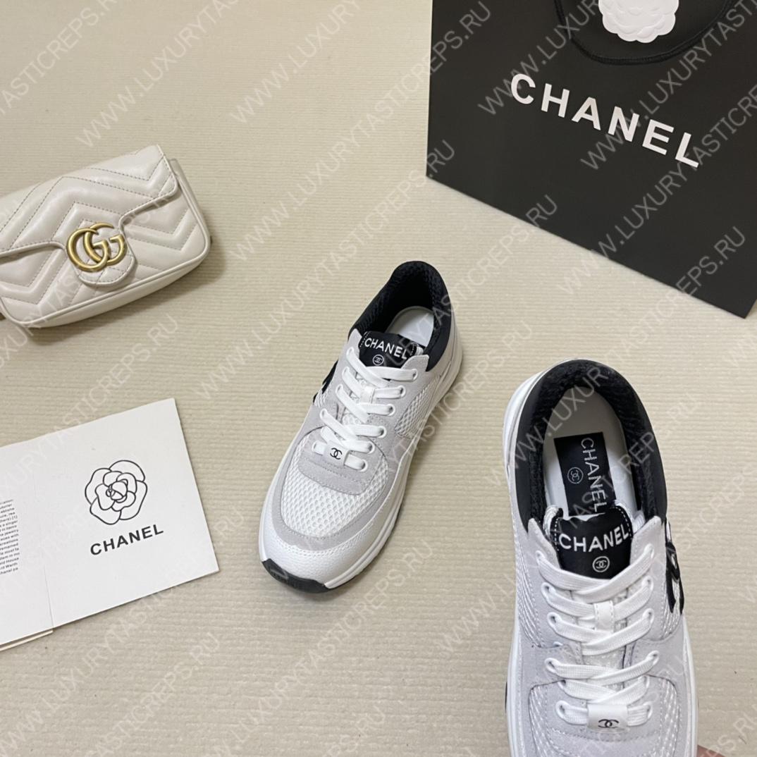 Ch*el sneakers white and light grey g38299