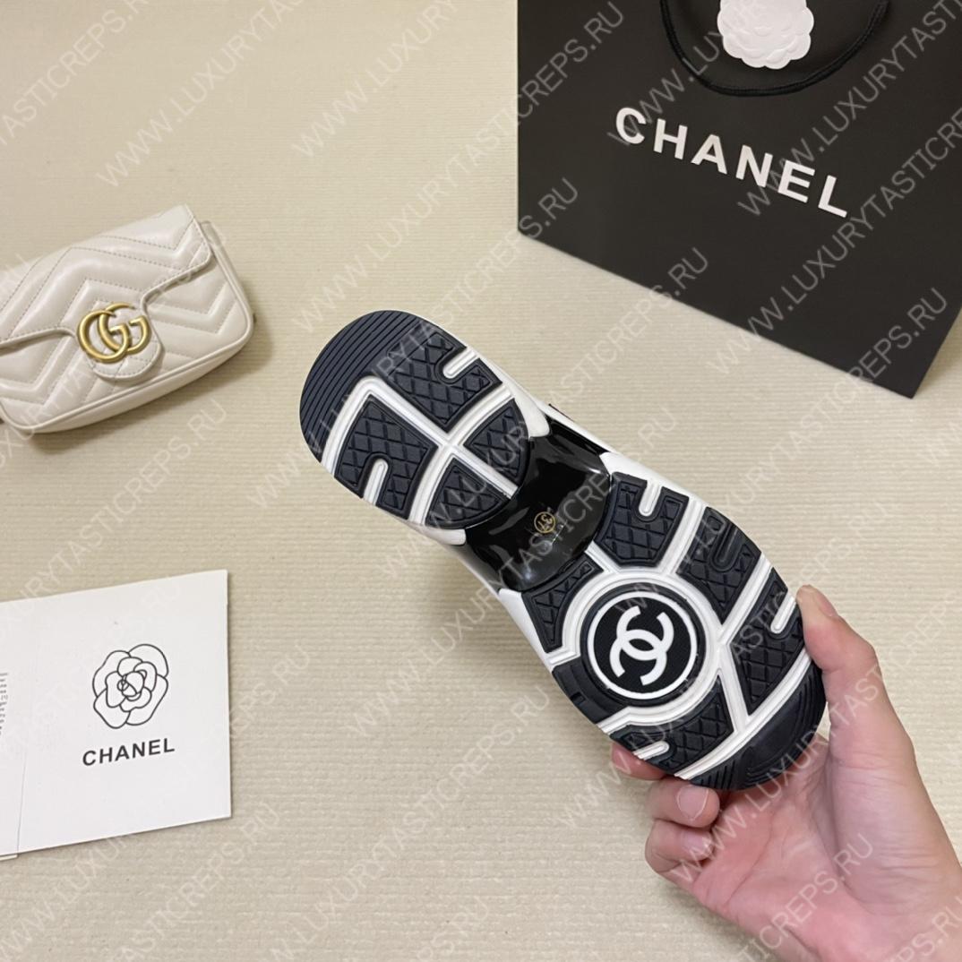 Ch*el women sneakers black and white g39230