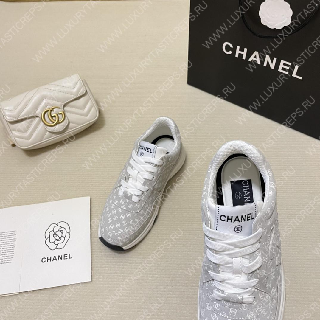 Ch*el sneakers grey and white g39230