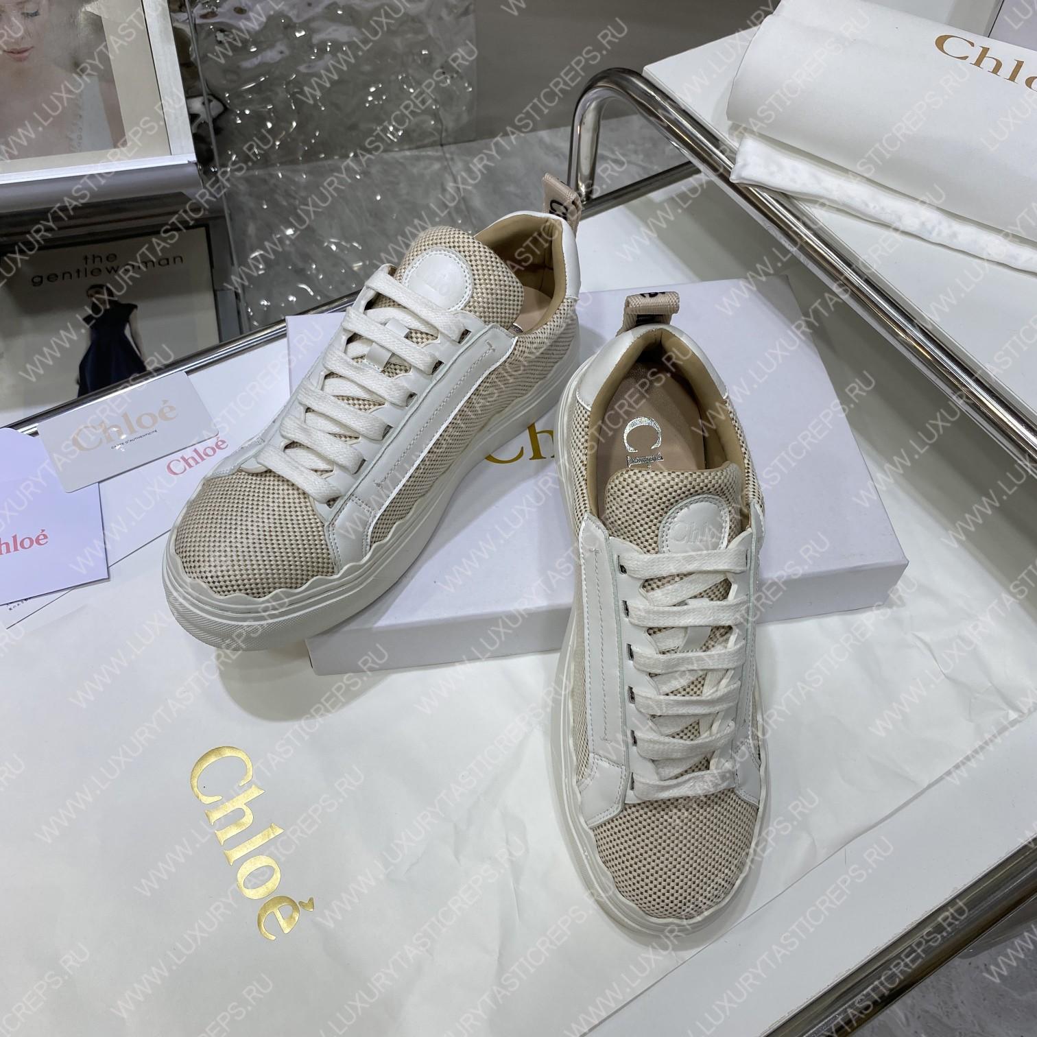 CHLOE LAUREN SNEAKER MILD BEIGE & WHITE CHC22U