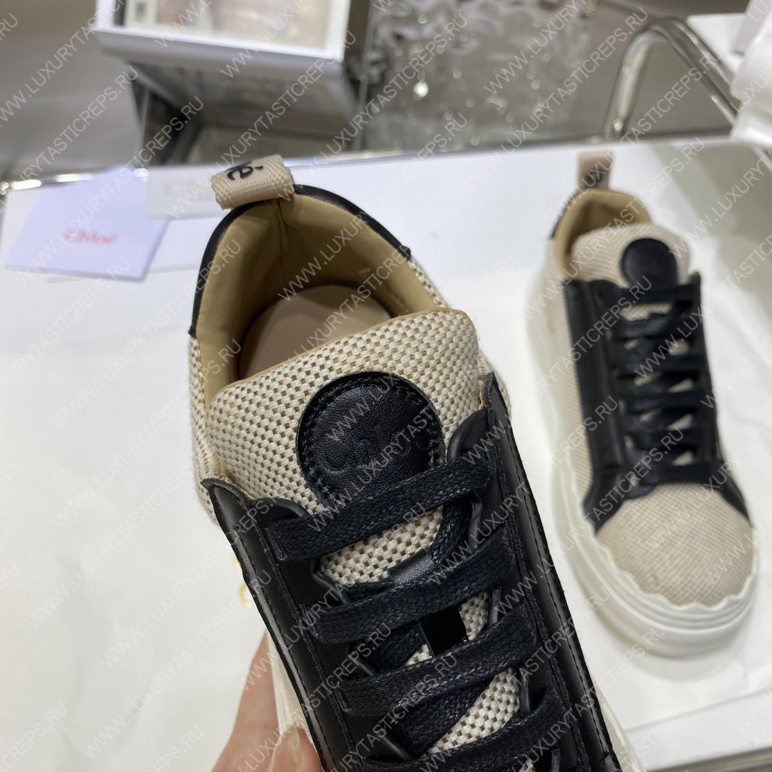 CHLOE LAUREN SNEAKER MILD BEIGE & BLACK CHC22U