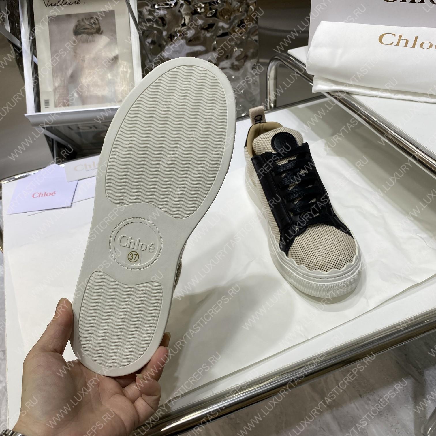 CHLOE LAUREN SNEAKER MILD BEIGE & BLACK CHC22U