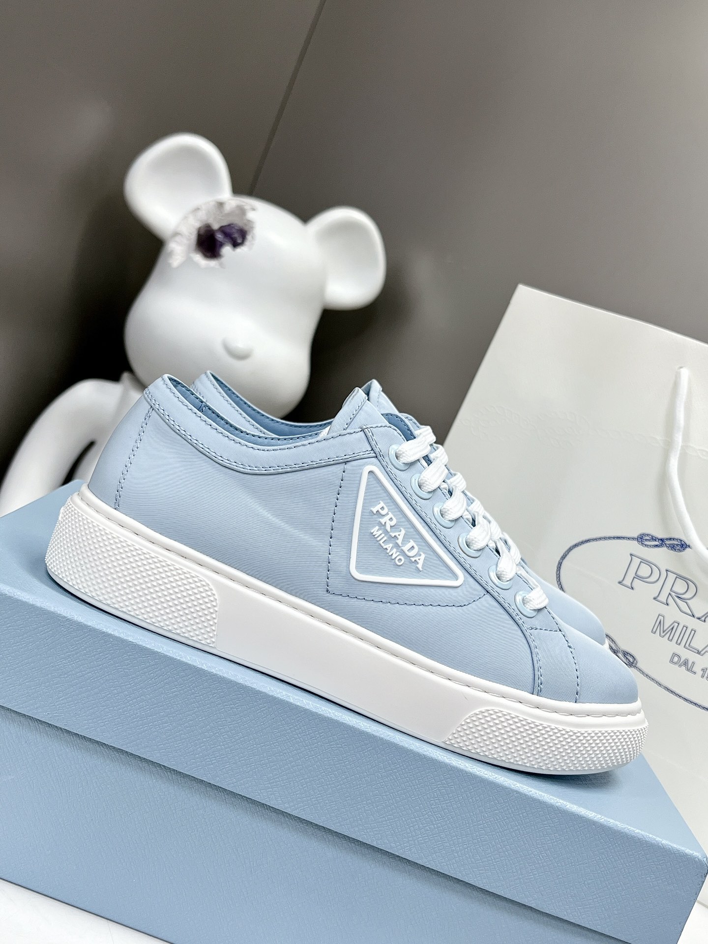 Pra*a soft calf leather sneakers blue 4e3560
