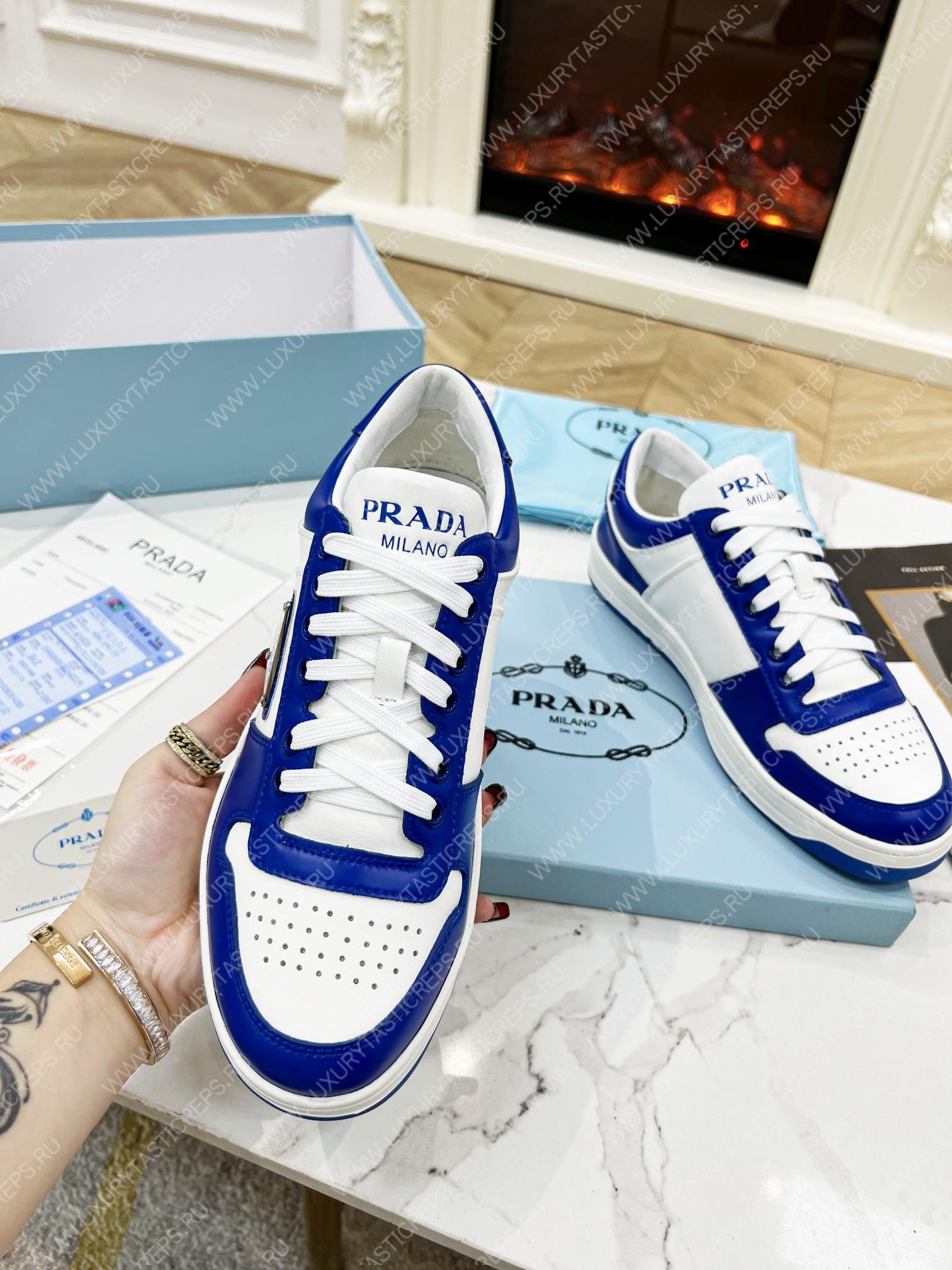 Pra*a downtown leather sneakers white/cyclamen pink 2ee364