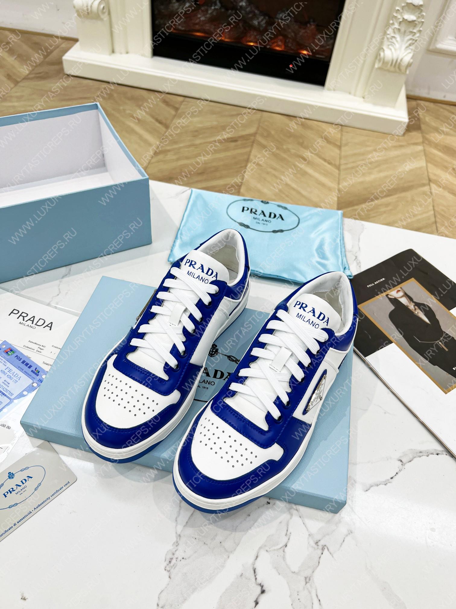 Pra*a downtown leather sneakers white/cyclamen pink 2ee364