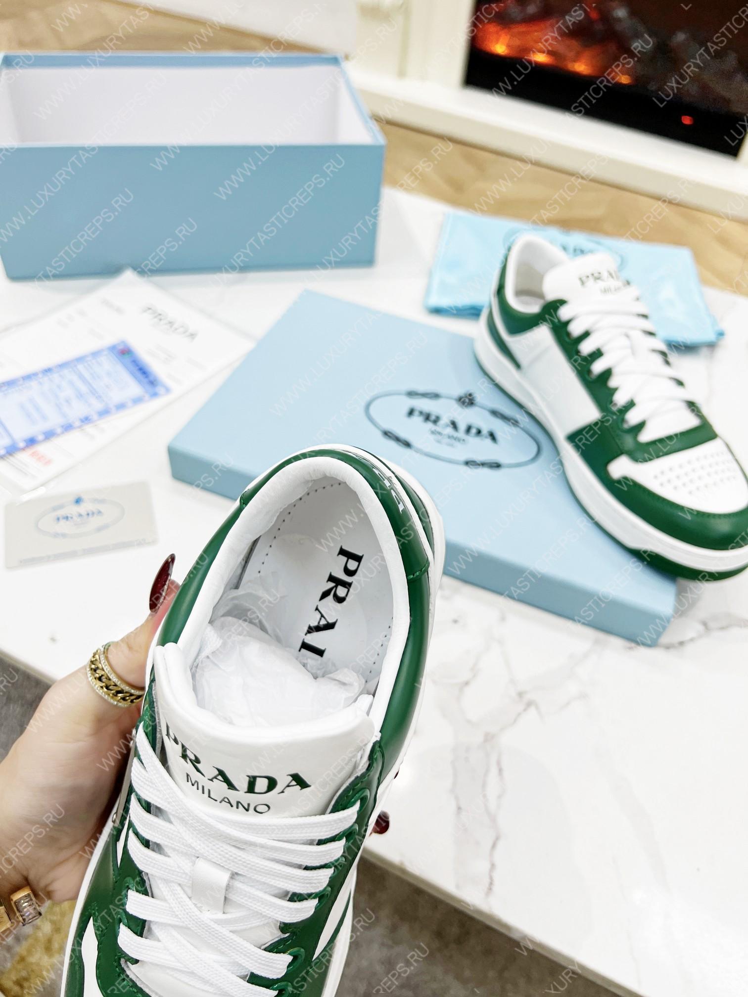 Pra*a downtown leather sneakers white/mango 2ee364