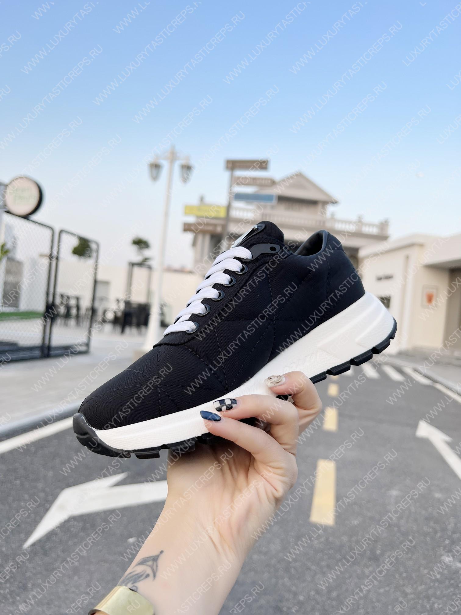 Pra*a quilted nylon sneakers black 2ee367