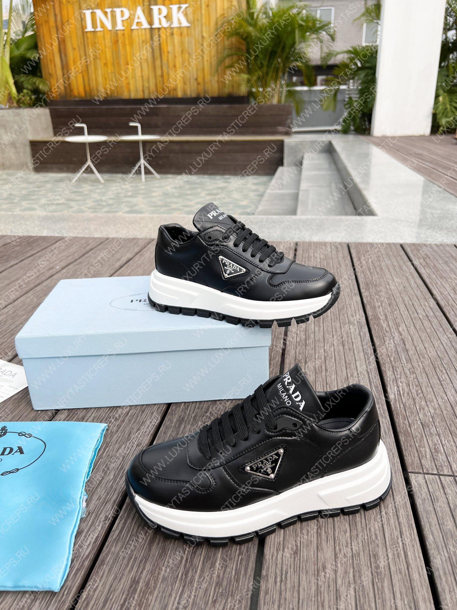 Pra*a leather sneakers black 1e804m