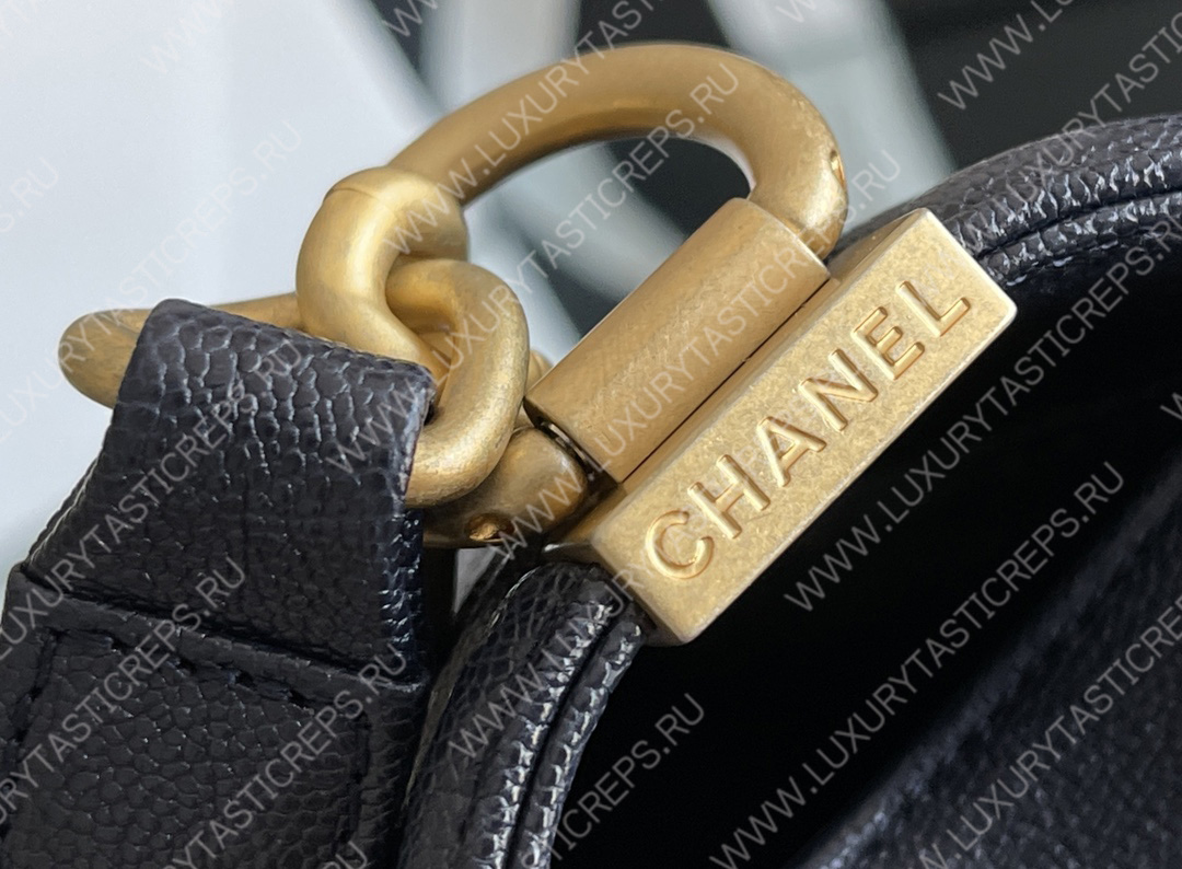 Ch*el boy handbag navy blue a67086