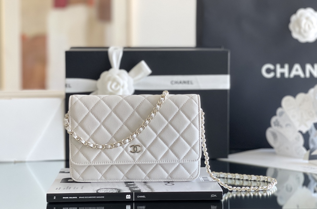 Ch*el mini flap bag white a33814
