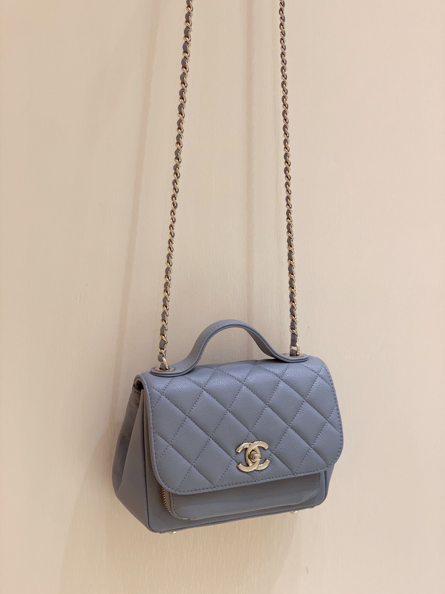 Ch*el small business affinity flap bag grey a93749