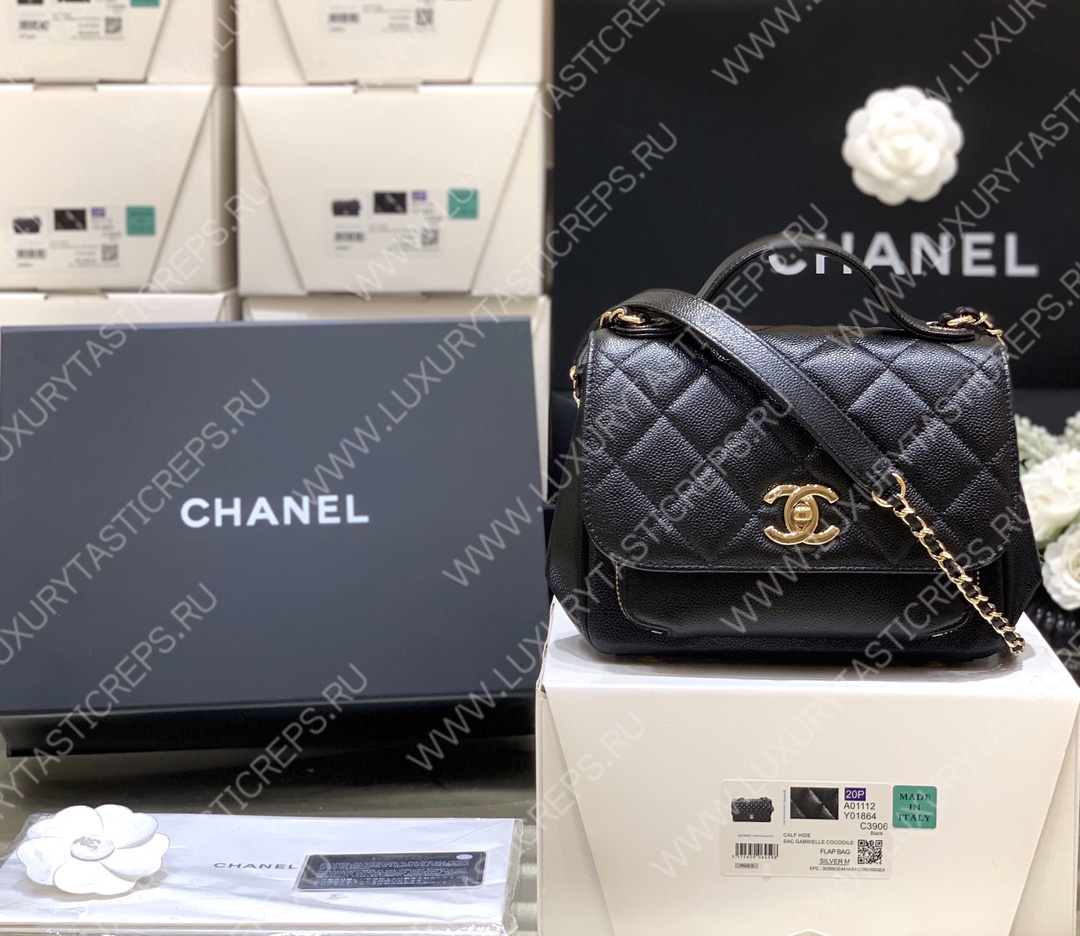 Ch*el small business affinity flap bag black a93749