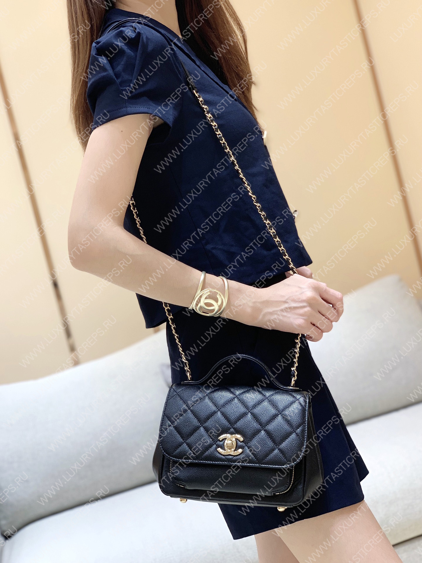 Ch*el small business affinity flap bag black a93749