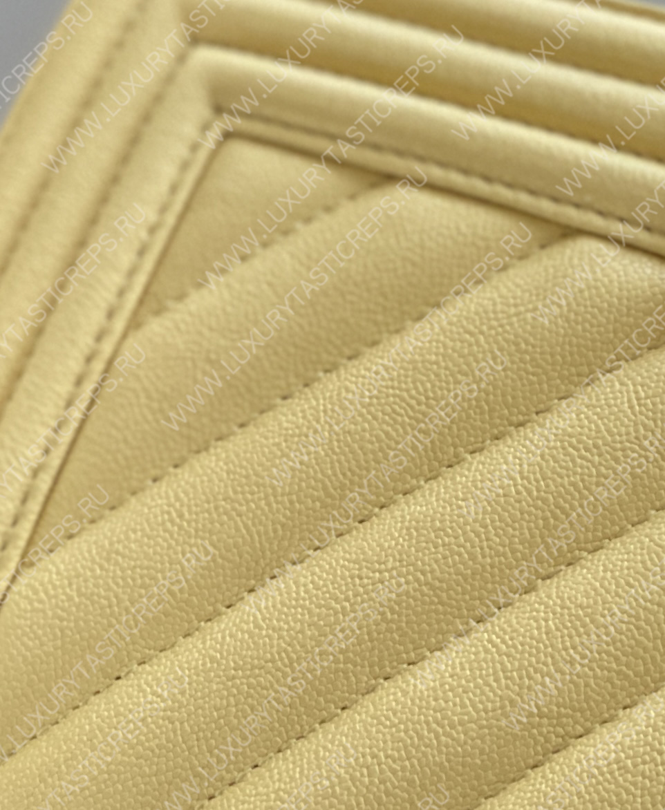 Ch*el boy handbag yellow a67086