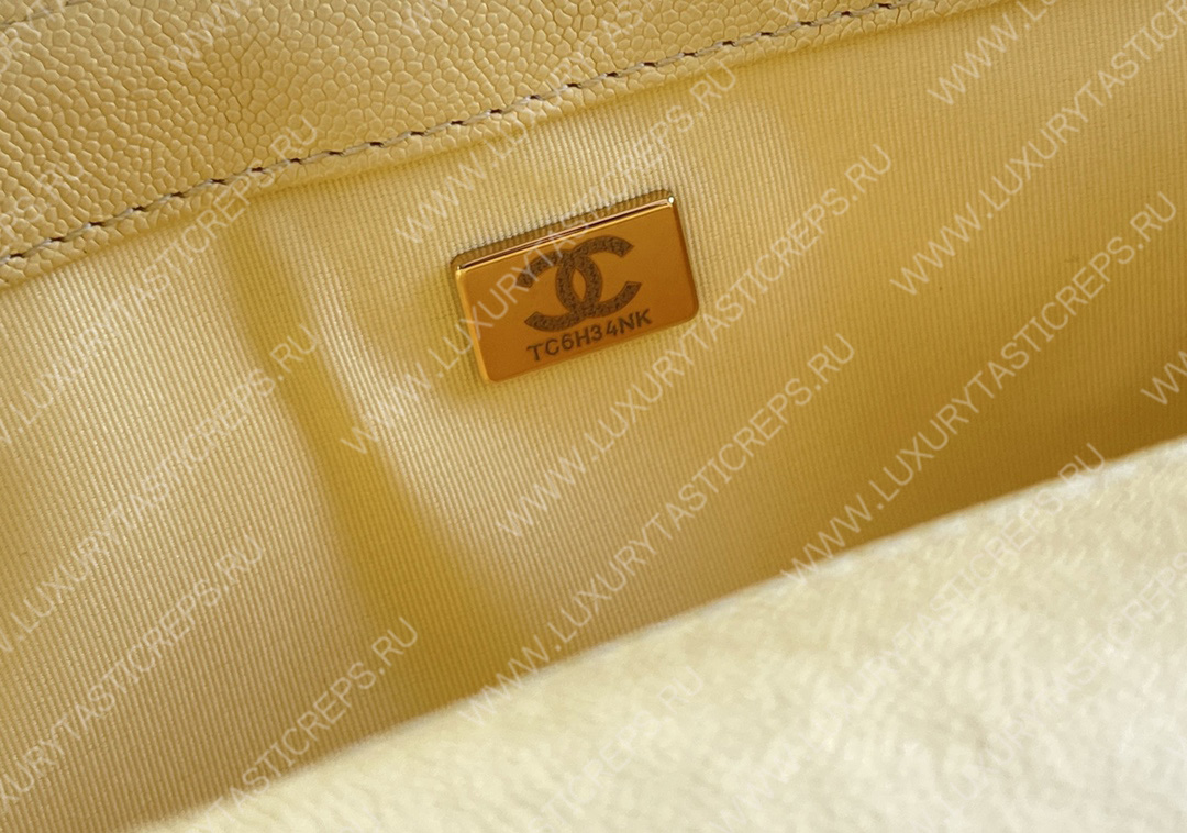 Ch*el boy handbag yellow a67086